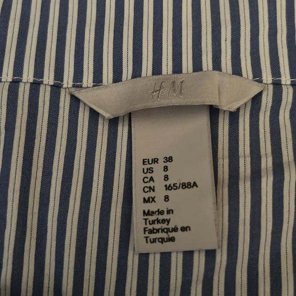 H&M blue/white striped top size 8 - Picture 11 of 12